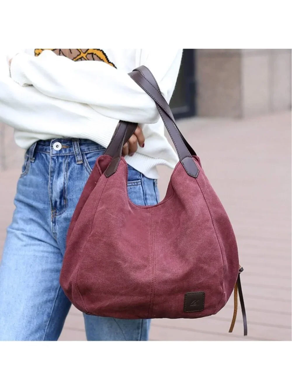 Stylish Multi-Pocket Hobo Tote Bag for Women | Practical Daily Shoulder Purse